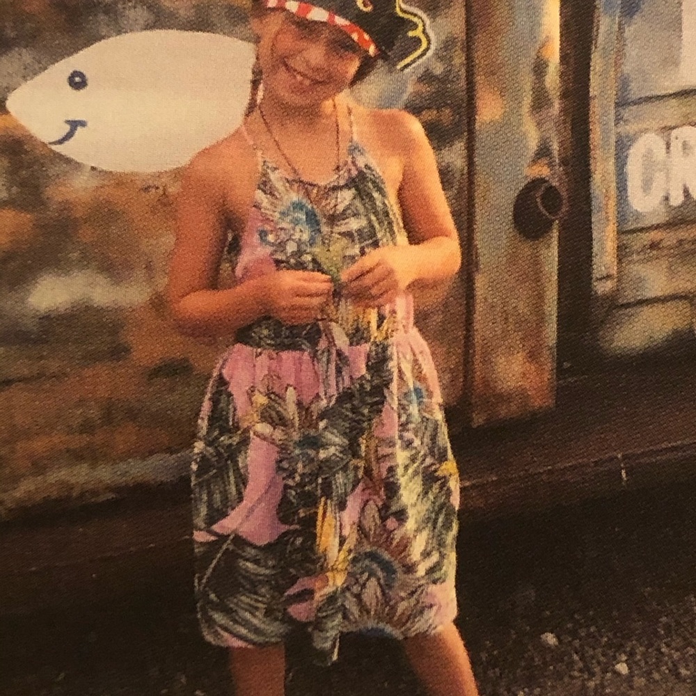 Crewcuts tropical dress size 8 EUC